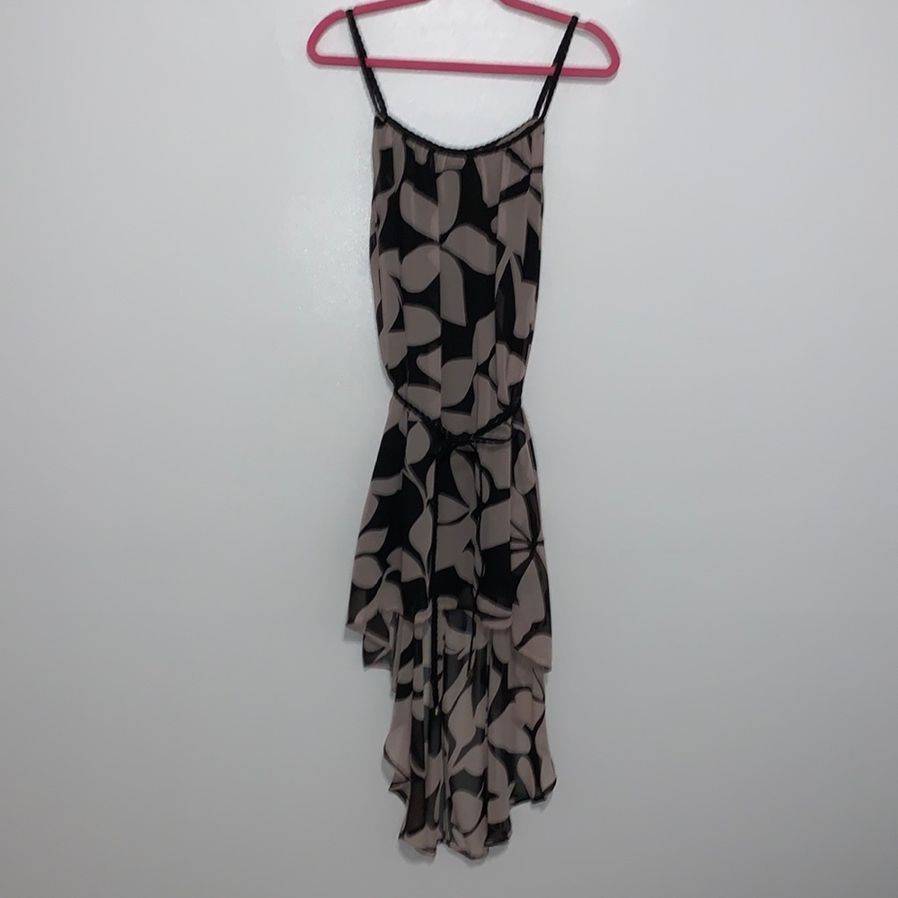 Forever 21 Faux leather spaghetti Strap high low dress size Large